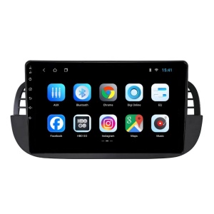 Navigatie dedicata cu Android Fiat 500 2007 - 2015, negru, 2GB RAM, Radio GPS Dual Zone, Display HD IPS 9" Touchscreen, Internet Wi-Fi, Bluetooth, MirrorLink, USB 100503975