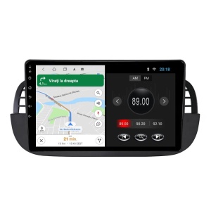 Navigatie dedicata cu Android Fiat 500 2007 - 2015, negru, 2GB RAM, Radio GPS Dual Zone, Display HD IPS 9" Touchscreen, Internet Wi-Fi, Bluetooth, MirrorLink, USB 100523865
