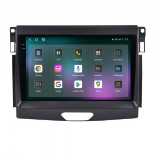 Navigatie dedicata cu Android Ford Ranger dupa 2015 fara navigatie originala, 12GB RAM, Radio GPS Dual Zone, Display 2K QLED 9.5" Touchscreen, Internet Wi-Fi si slot SIM 4G, Bluetooth, MirrorLink, USB, Waze 96995