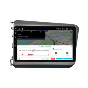 Navigatie dedicata cu Android Honda Civic IX Sedan 2011 - 2015, 4GB RAM, Radio GPS Dual Zone, Display HD IPS 9" Touchscreen, Internet Wi-Fi, Bluetooth, MirrorLink, USB - Img 8