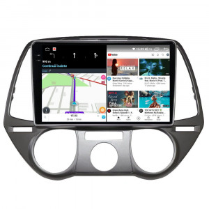 Navigatie dedicata cu Android Hyundai i20 2008 - 2012, clima manuala, 4GB RAM, Radio GPS Dual Zone, Display 2K QLED 9.5" Touchscreen, Internet Wi-Fi si slot SIM 4G, Bluetooth, MirrorLink, USB, Waze 109675
