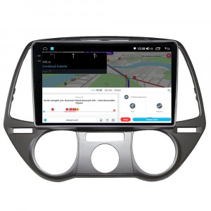 Navigatie dedicata cu Android Hyundai i20 2008 - 2012, clima manuala, 4GB RAM, Radio GPS Dual Zone, Display 2K QLED 9.5" Touchscreen, Internet Wi-Fi si slot SIM 4G, Bluetooth, MirrorLink, USB, Waze 112225