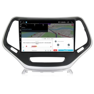 Navigatie dedicata cu Android Jeep Cherokee V 2014 - 2019, 2GB RAM, Radio GPS Dual Zone, Display HD QLED 10" Touchscreen, Internet Wi-Fi si slot SIM 4G, Bluetooth, MirrorLink, USB 100291725
