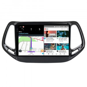Navigatie dedicata cu Android Jeep Compass II 2016 - 2021, 12GB RAM, Radio GPS Dual Zone, Display 2K QLED 10.36" Touchscreen, Internet Wi-Fi si slot SIM 4G, Bluetooth, MirrorLink, USB, Waze 99805