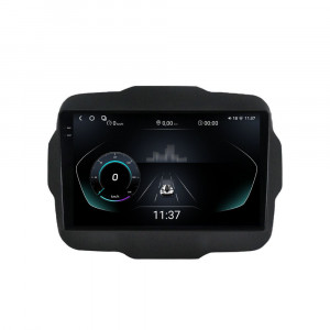 Navigatie dedicata cu Android Jeep Renegade dupa 2014, 12GB RAM, Radio GPS Dual Zone, Display 2K QLED 9.5" Touchscreen, Internet Wi-Fi si slot SIM 4G, Bluetooth, MirrorLink, USB, Waze 96165