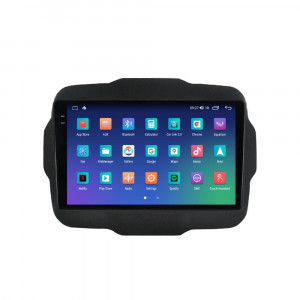 Navigatie dedicata cu Android Jeep Renegade dupa 2014, 4GB RAM, Radio GPS Dual Zone, Display 2K QLED 9.5" Touchscreen, Internet Wi-Fi si slot SIM 4G, Bluetooth, MirrorLink, USB, Waze 108915