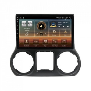 Navigatie dedicata cu Android Jeep Wrangler III (JK) 2015 - 2018, 6GB RAM, Radio GPS Dual Zone, Display HD QLED 10" Touchscreen, Internet Wi-Fi si slot SIM 4G, Bluetooth, MirrorLink, USB