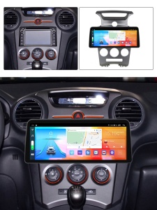 Navigatie dedicata cu Android KIA Carens III 2006 - 2013, clima manuala, 8GB RAM, Radio GPS Dual Zone, Display QLED 12.3" Touchscreen, Internet Wi-Fi si slot SIM 4G, Bluetooth, MirrorLink, USB 100300005