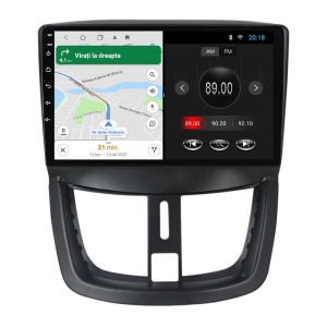 Navigatie dedicata cu Android Peugeot 207 2006 - 2015, 1GB RAM, Radio GPS Dual Zone, Display HD IPS 9" Touchscreen, Internet Wi-Fi, Bluetooth, MirrorLink, USB 100528035