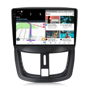 Navigatie dedicata cu Android Peugeot 207 2006 - 2015, 8GB RAM, Radio GPS Dual Zone, Display 2K QLED 9.5" Touchscreen, Internet Wi-Fi si slot SIM 4G, Bluetooth, MirrorLink, USB, Waze 110325