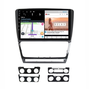 Navigatie dedicata cu Android Skoda Octavia II 2004 - 2013, negru, 1GB RAM, Radio GPS Dual Zone, Display HD IPS 10" Touchscreen, Internet Wi-Fi, Bluetooth, MirrorLink, USB 100509645