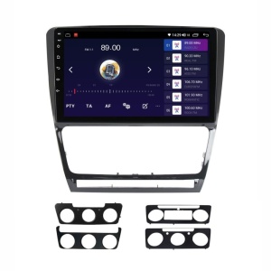 Navigatie dedicata cu Android Skoda Octavia II 2004 - 2013, negru, 2GB RAM, Radio GPS Dual Zone, Display HD QLED 10" Touchscreen, Internet Wi-Fi si slot SIM 4G, Bluetooth, MirrorLink, USB 100257675