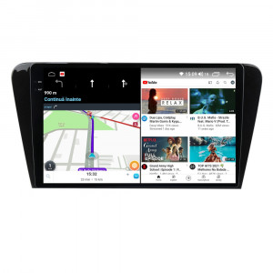 Navigatie dedicata cu Android Skoda Octavia III 2013 - 2020, 8GB RAM, Radio GPS Dual Zone, Display 2K QLED 10.36" Touchscreen, Internet Wi-Fi si slot SIM 4G, Bluetooth, MirrorLink, USB, Waze 110415