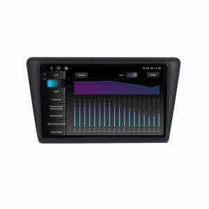 Navigatie dedicata cu Android Skoda Rapid 2011 - 2019, 12GB RAM, Radio GPS Dual Zone, Display 2K QLED 9.5" Touchscreen, Internet Wi-Fi si slot SIM 4G, Bluetooth, MirrorLink, USB, Waze 98335
