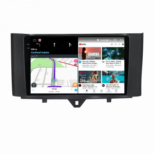 Navigatie dedicata cu Android Smart Fortwo 2011 - 2014, 8GB RAM, Radio GPS Dual Zone, Display 2K QLED 9.5" Touchscreen, Internet Wi-Fi si slot SIM 4G, Bluetooth, MirrorLink, USB, Waze 110745