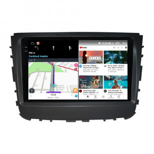 Navigatie dedicata cu Android Ssangyong Musso dupa 2018, 12GB RAM, Radio GPS Dual Zone, Display 2K QLED 9.5" Touchscreen, Internet Wi-Fi si slot SIM 4G, Bluetooth, MirrorLink, USB, Waze 103635