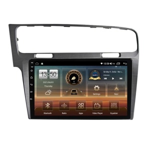 Navigatie dedicata cu Android VW Golf VII 2012 - 2019, argintiu, 2GB RAM, Radio GPS Dual Zone, Display HD QLED 10" Touchscreen, Internet Wi-Fi si slot SIM 4G, Bluetooth, MirrorLink, USB 100257915