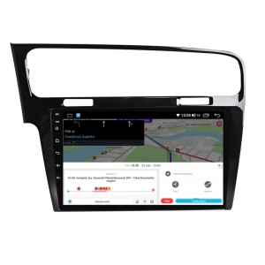 Navigatie dedicata cu Android VW Golf VII 2012 - 2019, negru, 2GB RAM, Radio GPS Dual Zone, Display HD QLED 10" Touchscreen, Internet Wi-Fi si slot SIM 4G, Bluetooth, MirrorLink, USB 100291095
