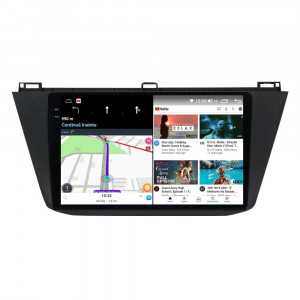 Navigatie dedicata cu Android VW Tiguan II dupa 2016, 4GB RAM, Radio GPS Dual Zone, Display 2K QLED 10.36" Touchscreen, Internet Wi-Fi si slot SIM 4G, Bluetooth, MirrorLink, USB, Waze 108775