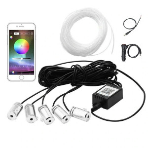 Kit banda LED lumini ambientale RGB bord si portiere, control culori prin aplicatie telefon, 6 metri 47296