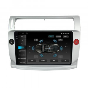 Navigatie dedicata cu Android Citroen C4 I 2004 - 2009, 12GB RAM, Radio GPS Dual Zone, Display 2K QLED 9.5" Touchscreen, Internet Wi-Fi si slot SIM 4G, Bluetooth, MirrorLink, USB, Waze 97676