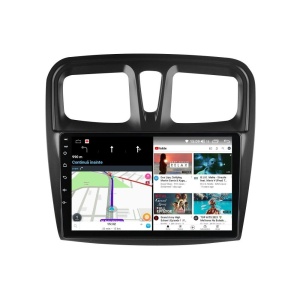 Navigatie dedicata cu Android Dacia Sandero II 2012 - 2020, 2GB RAM, Radio GPS Dual Zone, Display HD QLED 10" Touchscreen, Internet Wi-Fi si slot SIM 4G, Bluetooth, MirrorLink, USB 100270206