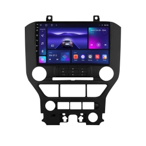Navigatie dedicata cu Android Ford Mustang 2014 - 2021 fara navigatie originala, 2GB RAM, Radio GPS Dual Zone, Display HD QLED 9" Touchscreen, Internet Wi-Fi si slot SIM 4G, Bluetooth, MirrorLink, USB 100260726