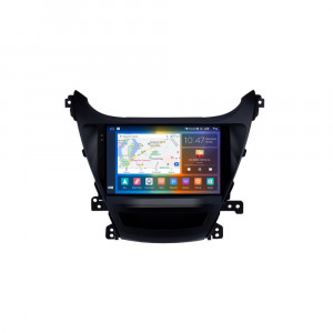 Navigatie dedicata cu Android Hyundai Elantra V 2014 - 2016, 4GB RAM, Radio GPS Dual Zone, Display 2K QLED 9.5" Touchscreen, Internet Wi-Fi si slot SIM 4G, Bluetooth, MirrorLink, USB, Waze 104986