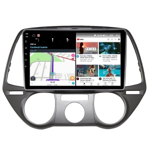 Navigatie dedicata cu Android Hyundai i20 2008 - 2012, clima manuala, 2GB RAM, Radio GPS Dual Zone, Display HD QLED 9" Touchscreen, Internet Wi-Fi si slot SIM 4G, Bluetooth, MirrorLink, USB 100274616