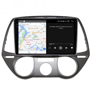 Navigatie dedicata cu Android Hyundai i20 2008 - 2012, clima manuala, 4GB RAM, Radio GPS Dual Zone, Display 2K QLED 9.5" Touchscreen, Internet Wi-Fi si slot SIM 4G, Bluetooth, MirrorLink, USB, Waze 105636