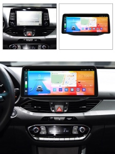Navigatie dedicata cu Android Hyundai i30 dupa 2017, 4GB RAM, Radio GPS Dual Zone, Display QLED 12.3" Touchscreen, Internet Wi-Fi si slot SIM 4G, Bluetooth, MirrorLink, USB 100298706