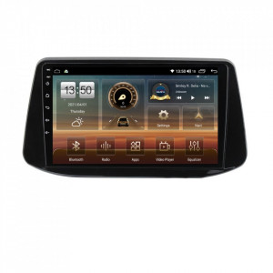 Navigatie dedicata cu Android Hyundai i30 dupa 2017, 6GB RAM, Radio GPS Dual Zone, Display HD QLED 9" Touchscreen, Internet Wi-Fi si slot SIM 4G, Bluetooth, MirrorLink, USB