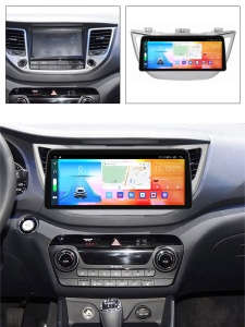 Navigatie dedicata cu Android Hyundai Tucson 2015 - 2018, 8GB RAM, Radio GPS Dual Zone, Display QLED 12.3" Touchscreen, Internet Wi-Fi si slot SIM 4G, Bluetooth, MirrorLink, USB 100299276