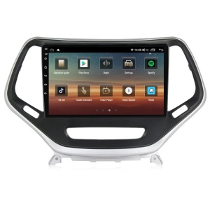 Navigatie dedicata cu Android Jeep Cherokee V 2014 - 2019, 4GB RAM, Radio GPS Dual Zone, Display HD QLED 10" Touchscreen, Internet Wi-Fi si slot SIM 4G, Bluetooth, MirrorLink, USB 100254276
