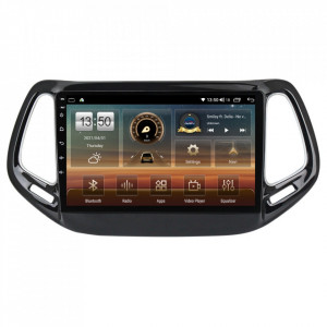 Navigatie dedicata cu Android Jeep Compass II 2016 - 2021, 8GB RAM, Radio GPS Dual Zone, Display HD QLED 10" Touchscreen, Internet Wi-Fi si slot SIM 4G, Bluetooth, MirrorLink, USB