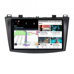 Navigatie dedicata cu Android Mazda 3 2009 - 2013, 4GB RAM, Radio GPS Dual Zone, Display 2K QLED 9.5" Touchscreen, Internet Wi-Fi si slot SIM 4G, Bluetooth, MirrorLink, USB, Waze 108576