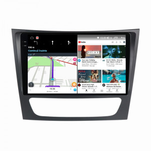 Navigatie dedicata cu Android Mercedes E-Class W211 2002 - 2009, 4GB RAM, Radio GPS Dual Zone, Display 2K QLED 9.5" Touchscreen, Internet Wi-Fi si slot SIM 4G, Bluetooth, MirrorLink, USB, Waze 108406