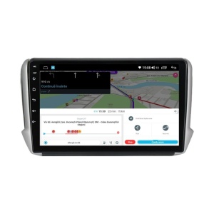 Navigatie dedicata cu Android Peugeot 2008 I 2013 - 2019, 4GB RAM, Radio GPS Dual Zone, Display HD QLED 10" Touchscreen, Internet Wi-Fi si slot SIM 4G, Bluetooth, MirrorLink, USB 100266636