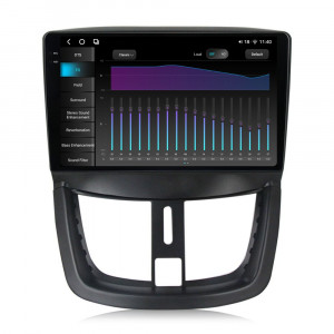 Navigatie dedicata cu Android Peugeot 206+ 2009 - 2014, 12GB RAM, Radio GPS Dual Zone, Display 2K QLED 9.5" Touchscreen, Internet Wi-Fi si slot SIM 4G, Bluetooth, MirrorLink, USB, Waze 97906