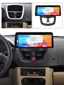 Navigatie dedicata cu Android Peugeot 207 2006 - 2015, 8GB RAM, Radio GPS Dual Zone, Display QLED 12.3" Touchscreen, Internet Wi-Fi si slot SIM 4G, Bluetooth, MirrorLink, USB 100299336