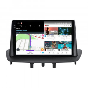Navigatie dedicata cu Android Renault Megane III 2009 - 2016, 4GB RAM, Radio GPS Dual Zone, Display 2K QLED 9.5" Touchscreen, Internet Wi-Fi si slot SIM 4G, Bluetooth, MirrorLink, USB, Waze 108646
