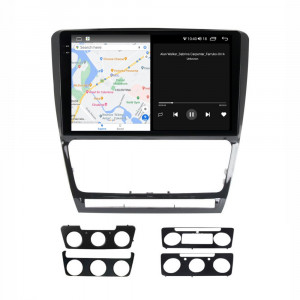 Navigatie dedicata cu Android Skoda Octavia II 2009 - 2013, negru, 4GB RAM, Radio GPS Dual Zone, Display 2K QLED 10.36" Touchscreen, Internet Wi-Fi si slot SIM 4G, Bluetooth, MirrorLink, USB, Waze 104406