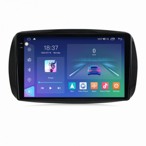 Navigatie dedicata cu Android Smart Fortwo dupa 2014, 4GB RAM, Radio GPS Dual Zone, Display 2K QLED 9.5" Touchscreen, Internet Wi-Fi si slot SIM 4G, Bluetooth, MirrorLink, USB