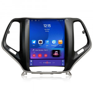 Navigatie dedicata cu Android tip tesla Jeep Cherokee V 2014 - 2019, 1GB RAM, Radio GPS Dual Zone, Touchscreen IPS 9.7" HD, Internet Wi-Fi, Bluetooth, MirrorLink, USB