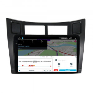 Navigatie dedicata cu Android Toyota Yaris 2006 - 2011, 4GB RAM, Radio GPS Dual Zone, Display 2K QLED 9.5" Touchscreen, Internet Wi-Fi si slot SIM 4G, Bluetooth, MirrorLink, USB, Waze 111916