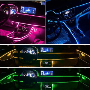 Kit banda LED lumini ambientale RGB bord si portiere, control culori prin aplicatie telefon, 6 metri 47297