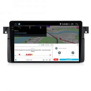 Navigatie dedicata cu Android BMW Seria 3 (E46) 1997 - 2005, 4GB RAM, Radio GPS Dual Zone, Display 2K QLED 9.5" Touchscreen, Internet Wi-Fi si slot SIM 4G, Bluetooth, MirrorLink, USB, Waze 111767