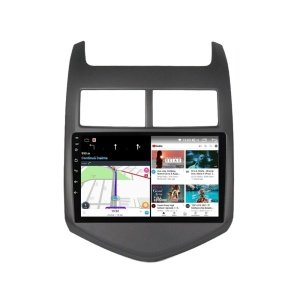 Navigatie dedicata cu Android Chevrolet Aveo 2011 - 2014, 2GB RAM, Radio GPS Dual Zone, Display HD QLED 9" Touchscreen, Internet Wi-Fi si slot SIM 4G, Bluetooth, MirrorLink, USB 100270107