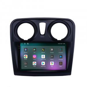 Navigatie dedicata cu Android Dacia Logan II 2012 - 2020, 12GB RAM, Radio GPS Dual Zone, Display 2K QLED 9.5" Touchscreen, Internet Wi-Fi si slot SIM 4G, Bluetooth, MirrorLink, USB, Waze 95587