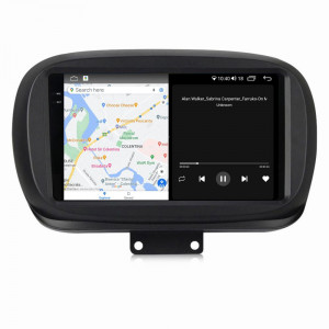 Navigatie dedicata cu Android Fiat 500X dupa 2014, 4GB RAM, Radio GPS Dual Zone, Display 2K QLED 9.5" Touchscreen, Internet Wi-Fi si slot SIM 4G, Bluetooth, MirrorLink, USB, Waze 104707